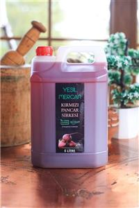 Yeşil Mercan 5 Lt Kırmızı Pancar Sirkesi Katkısız %100 Doğal Ev Yapımı