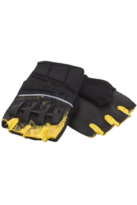 AnkaShop Motosiklet Eldiveni Yarım Model Kısa Parmak 3d Soft Koruma Yazlık Sarı Motor Bisiklet Eldiven