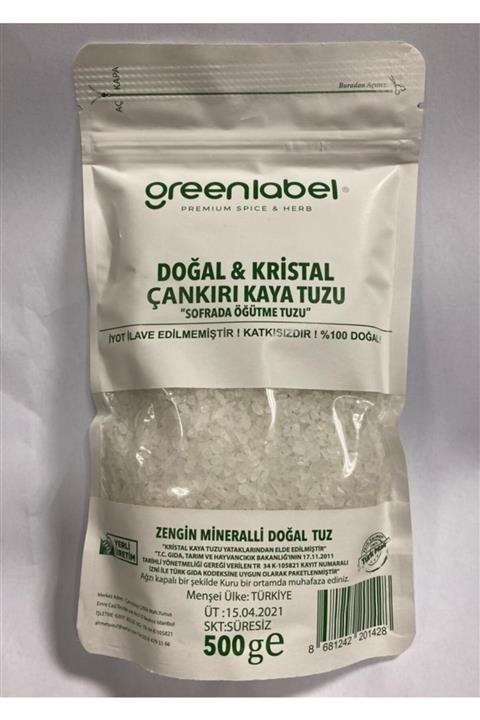 Green Label Doğal Kristal Çankırı Kaya Tuzu 500 Gr Sofrada Öğütme