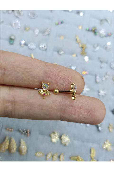 Arescollection Cerrahi Çelik Tragus Kıkırdak Helix Piercingi