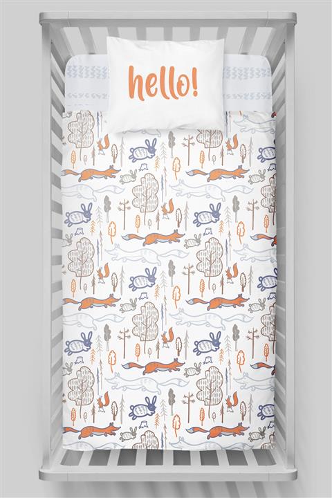 Tuğba Kuğu Organik Çocuk Nevresim Takımı Pure Baby Serisi