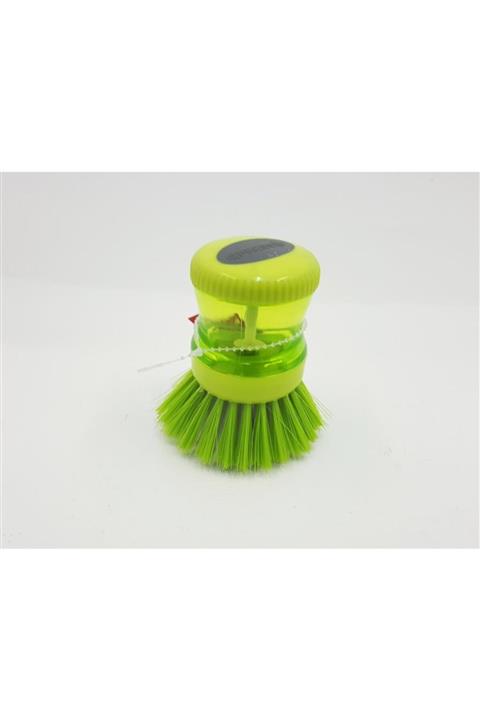 çilekev Yeşil Pompalı Sıvı Deterjan Lavabo Fırçası Sabun Dağıtıcı