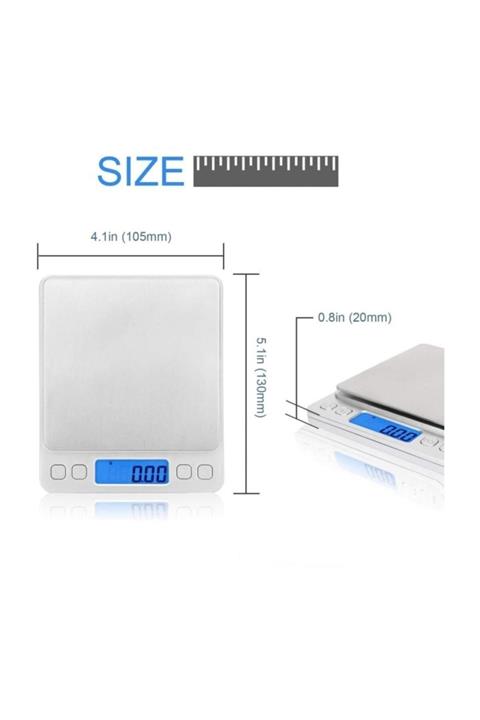 EzJet Digital Lcd Hassas Mutfak Tartısı - Mutfak Terazisi 500gr/0.01gr