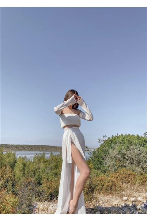 Soi The Label Tie Me White Pareo