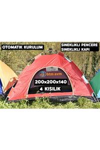 BKM 4 Kişilik Otomatik Kurulum Çadır 200x200x140