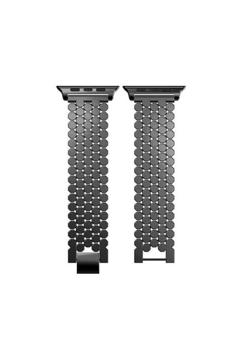 Apple Watch 1 2 3 4 5 6 Se Nike Uyumlu Kordon 44mm Bal Peteği Metal Tasarım Krd-30