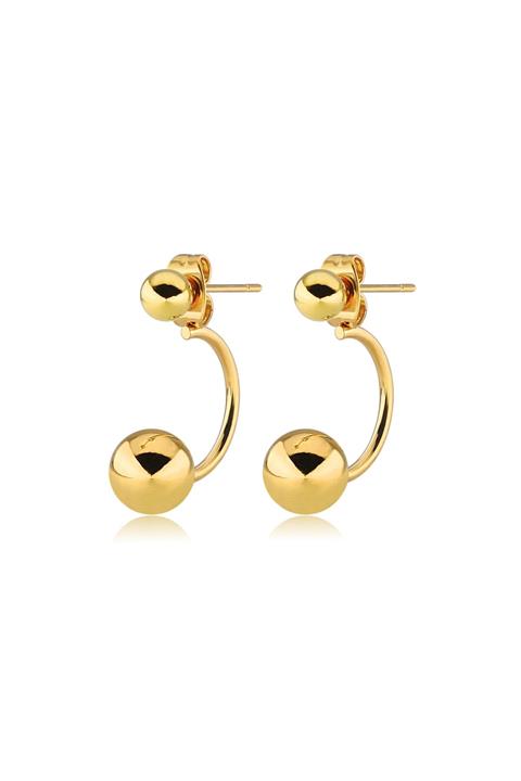 Chavin Kadın Gold Top Dizayn Çelik Küpe Ek25sr