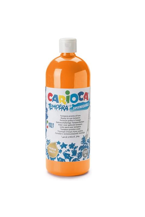 CARIOCA Tempera Turuncu 1000 Ml Süper Yıkanabilir Guaj Boya Ko030/05