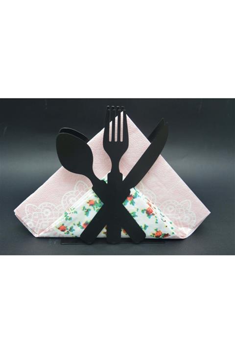 DECO Çatal Kaşık Bıçak Metal Peçetelik