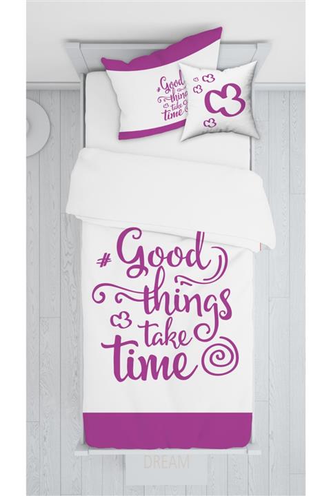 Consept Home Consepthome E016 Fuşya Kenarlı Sadece Yatak Örtüsü 140x220