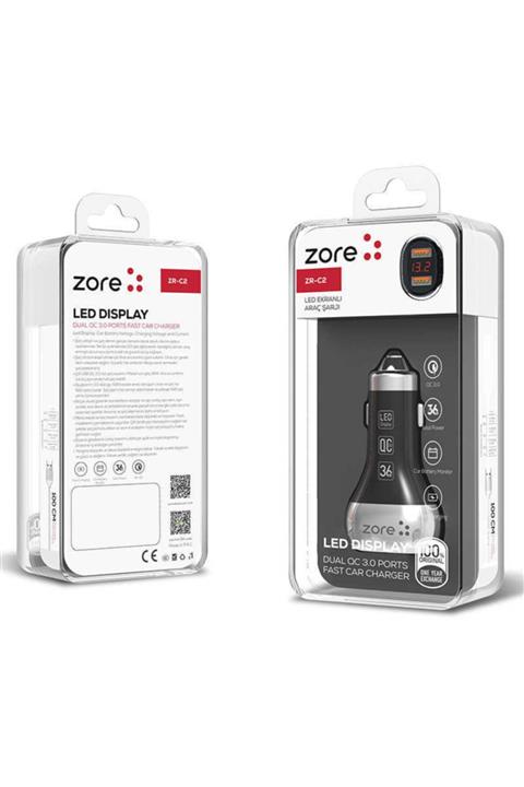 dijimedia Aynı Anda 2 Cihazı Şarj Eden 2 In 1 Araç Şarj Seti Zr-c2 Lightning Iphone