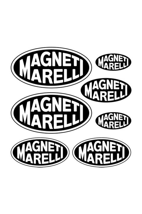 Sticker Sepetim Magneti Marelli Sponsor Set Dekoratif Çok Amaçlı Sticker