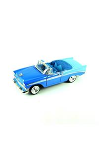 Road Signature 92128 1/18 1956 Chevrolet Belair Blue Sergilemeye Hazır Metal Araba Modeli