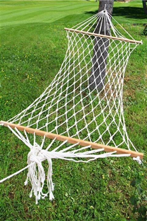 ACY Çift Kişilik Hamak 110*210 Cm 190 Kg Kadar Örgü Hamak Ipi Rahat