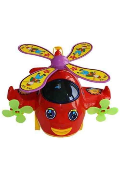 İndiriminVar 2 Adet Oyuncak Uçak Helikopter Bastonlu Ittirmeli Çocuk Oyuncağı