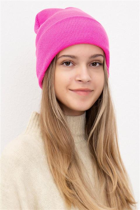 Mossta Unisex Pembe Cameo Katlamalı Bere