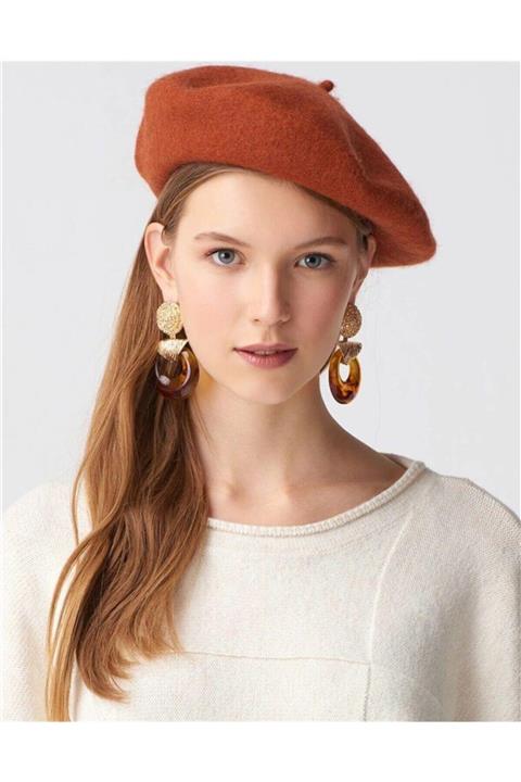 Külah Kadın Ressam Beresi Kiremit Fransız Şapka