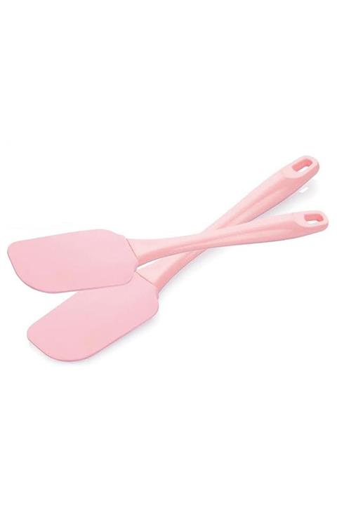 BYSHOME 2'li Slikon Spatula (24cm) Pembe