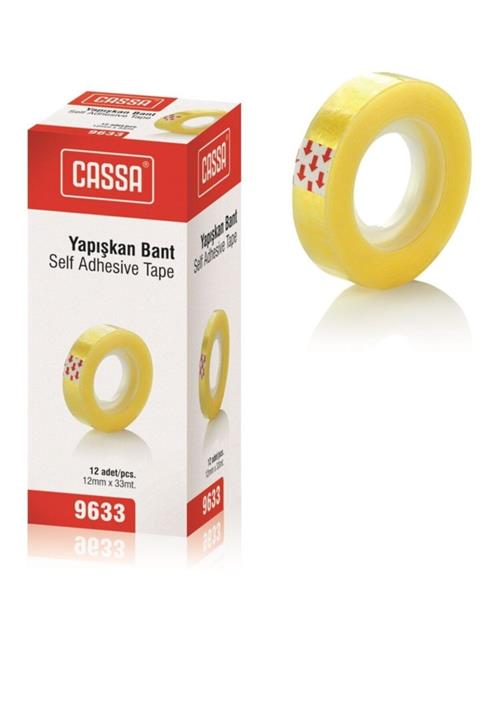 Cassa Kaliteli Yapışkan Bant - 12 Mm X 33 Mt.(12 Adet)