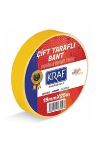 KRAF Çift Taraflı Bant 19mm x 25 Metre