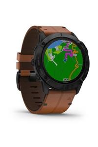 Garmin Fenix 6x Pro Sapphire Multispor Gps Akıllı Saat Deri Kayış