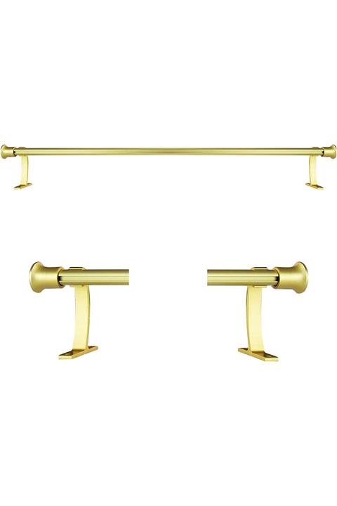 Perdejim Mat Sarı Alüminyum Tek Raylı Rustik Perde Askısı Rustik Borusu Ak07 250 cm