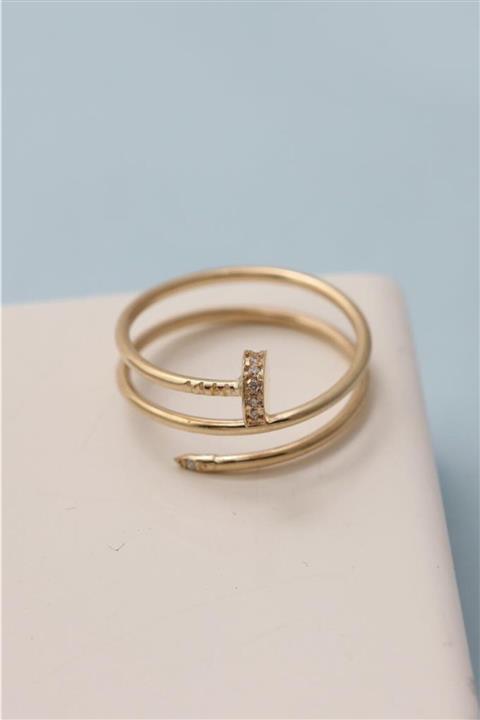 In Love Kadın 14 Ayar Altın Çivi Yüzük