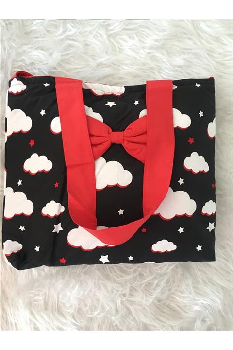 Jaju Baby Siyah Bulutlu Çanta