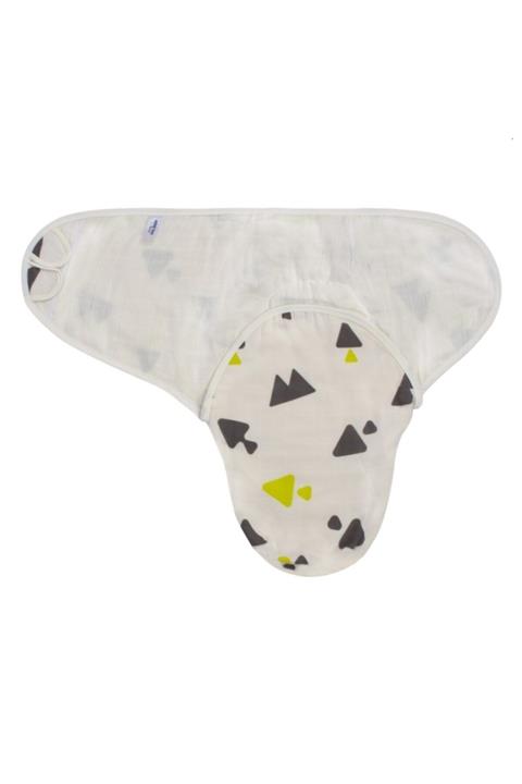 Sevi Bebe Organik Müslin Bebek Kundağı Üçgen Desen