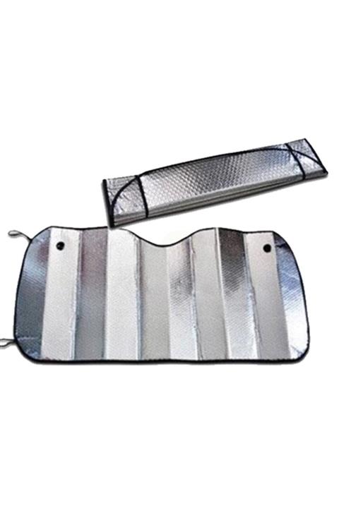 NetFırsat Ön Cam Güneşlik Katlanabilir Parlak Ön Cam Güneş Koruyucu 60 X 130 Cm
