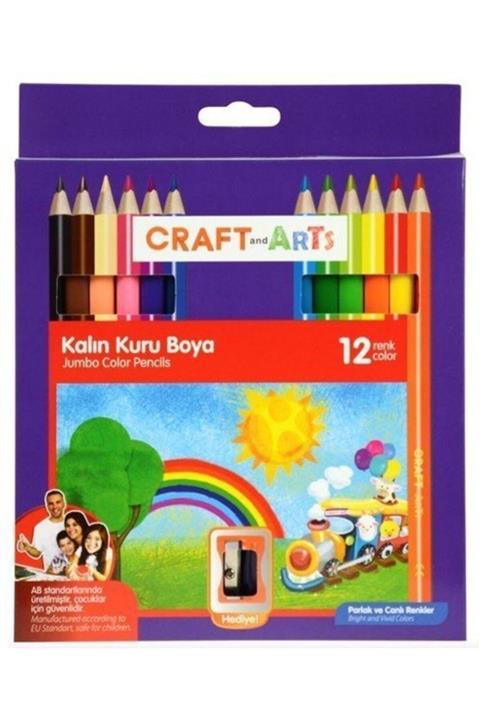 Craft and Arts 12`li Jumbo Kuru Boya 8690345722464