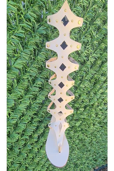 Bostini Bej Renk Gladyatör Sandalet