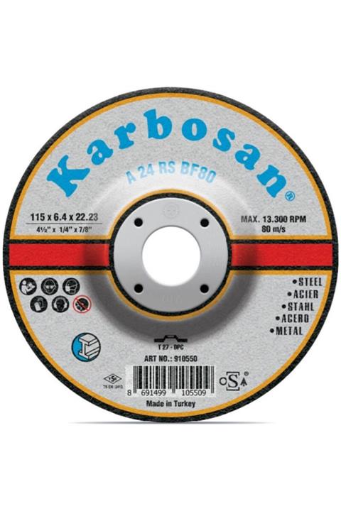 KARBOSAN 180 X 6.4 X 22.23 Mm Metal Taşlama Diski