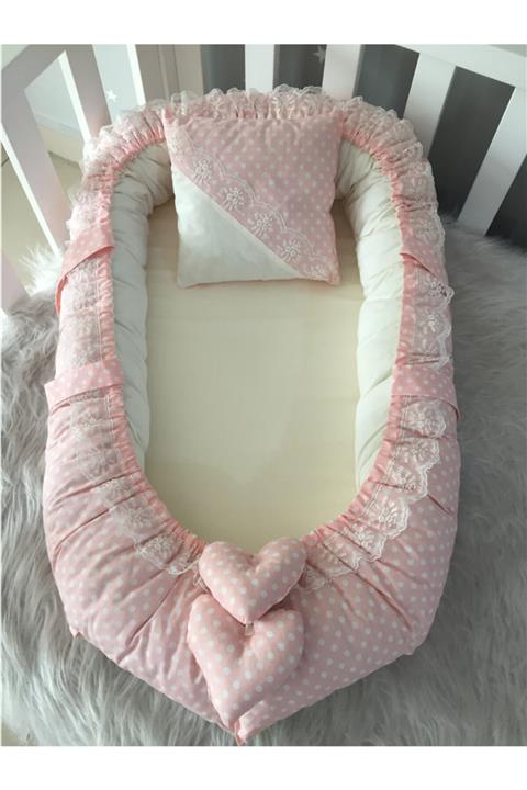 Jaju Baby Pudra Puantiyeli Lüx Tasarım Babynest