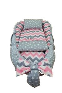 Rosemilla Pembe Gri 3 Parça Babynest Anakucağı Set