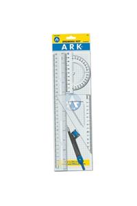 Ark Cetvel Seti  Çizim Takımı 30 Cm Pergelli