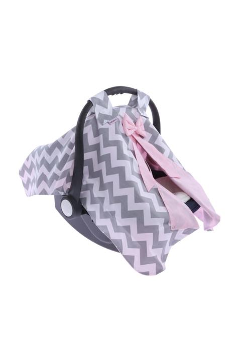 Bebekevi Ana Kucağı Puset Örtüsü Çizgi Desenli %100 Pamuk