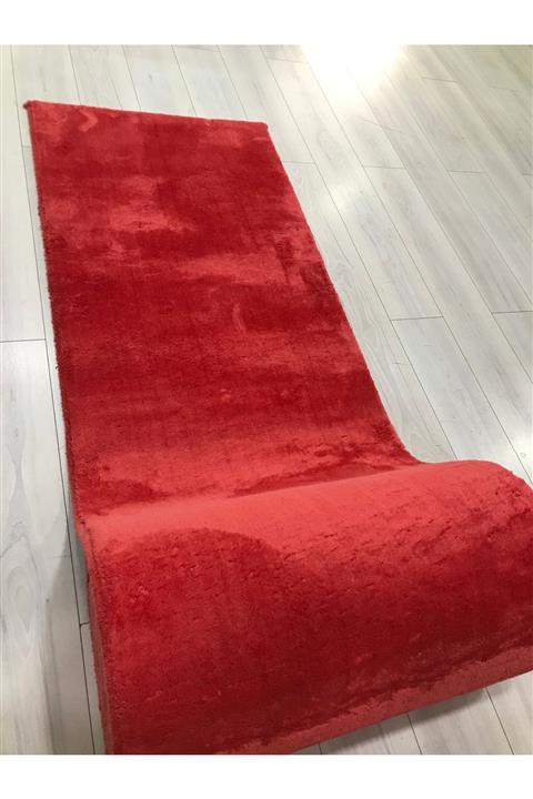 Sarar Tavşantüyü Kırmızı Kaymaz Taban Halı Yolluk