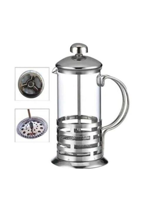 DEKORHANEMDEN Pratik Metal Gövdeli Cam French Press 350 Ml