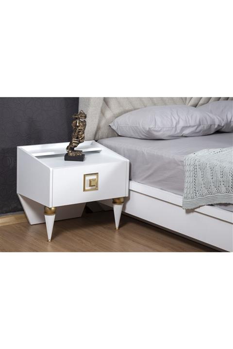 RAİNY MOBİLYA Ametist Beyaz Komodin