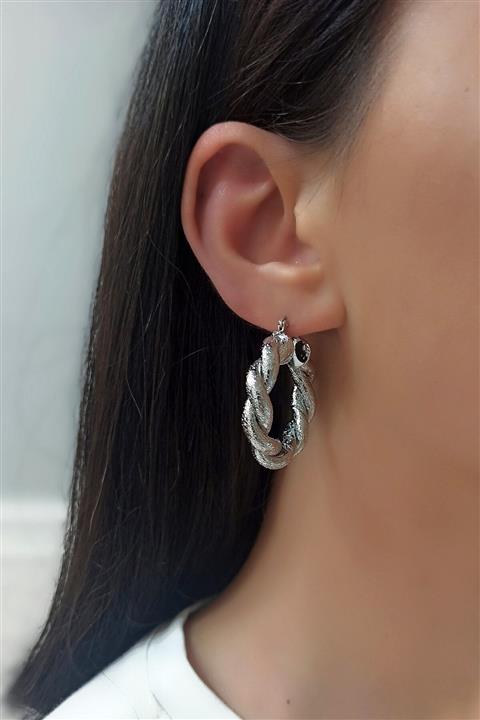 Çlk Accessories Burgu Halka Küpe Kalın Vintage Model Trküpe3865 B33503