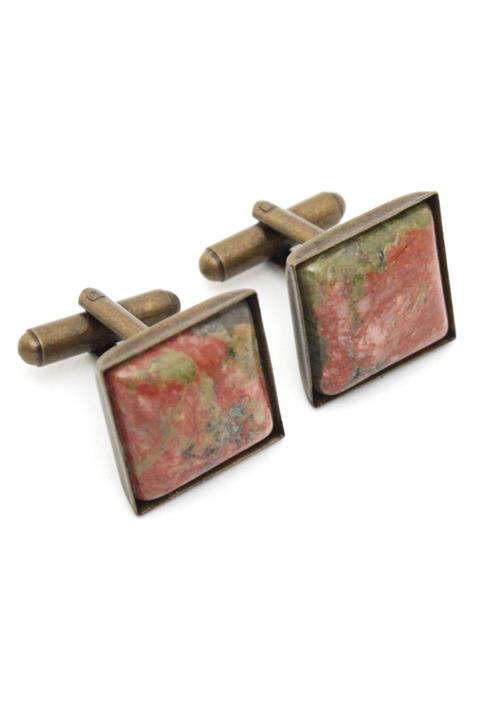 Blora Bronz Yeşim Kol Düğmesi