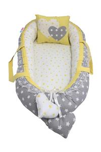 Jaju Baby nest Minik Sarı Yıldızlı Ortopedik Babynest Bebek Yuvası