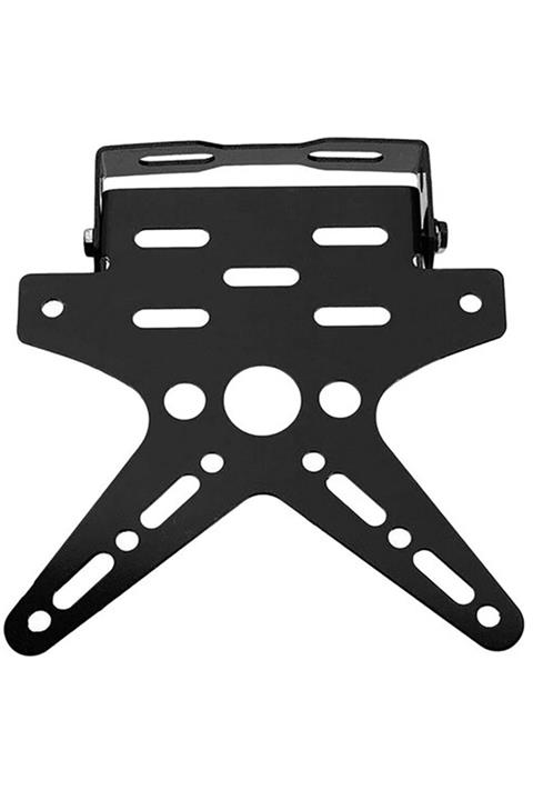 AnkaShop Motosiklet Spor Sinyal Uzatmalı Kare Model Siyah Katlanabilir Motor Plakalık