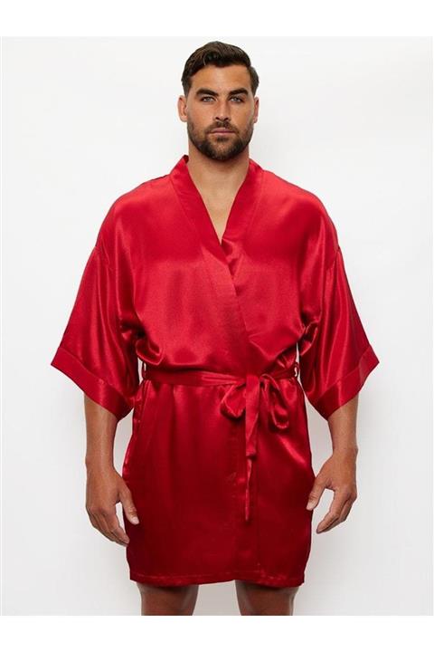 Madame Brave Erkek Saten Kısa Sabahlık