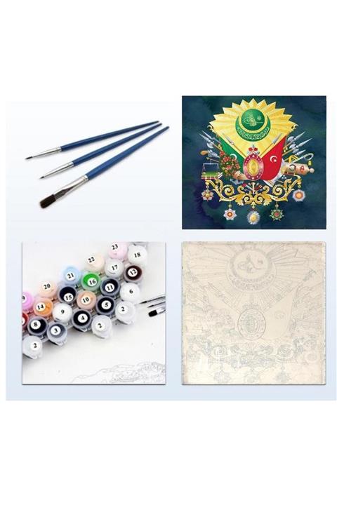 Rubenis Boyama Seti Tuğra Resimli Sayılarla 30x40 Cm