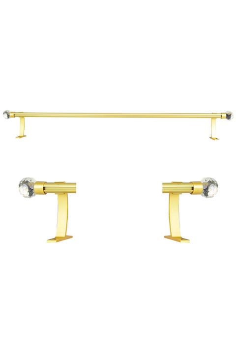 Perdejim Mat Sarı Alüminyum Tek Raylı Rustik Perde Askısı Rustik Borusu 250 Cm Ak08