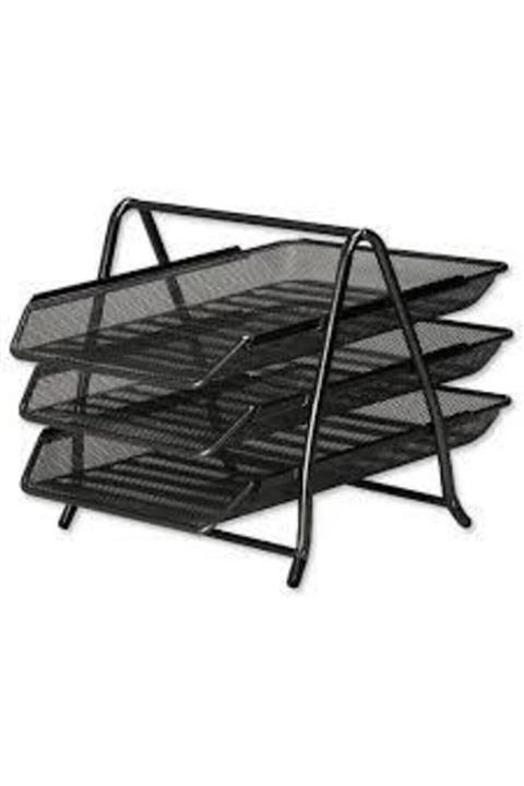 Temat 3'lü Metal Evrak Rafı Pembe