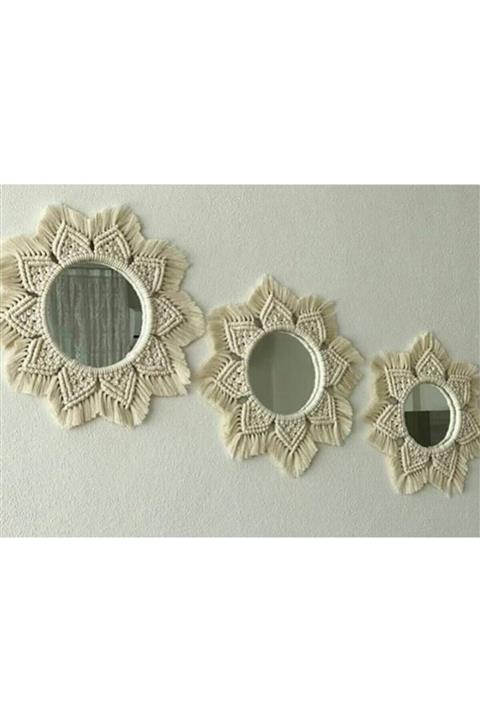 Misscat Makrome 3lü Set Ayna