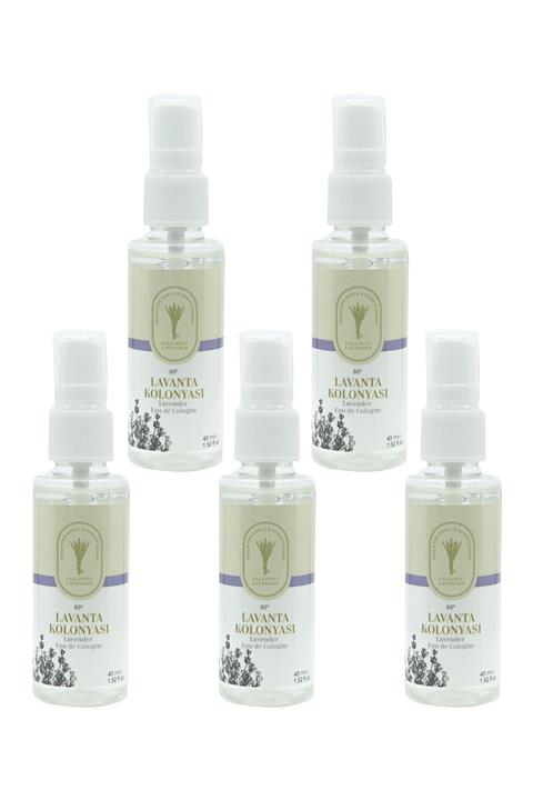 Gallipoli Lavender Lavanta Yağlı Kolonya 80 Derece Sprey 45 ml Lavanta Kolonyası 5 Adet